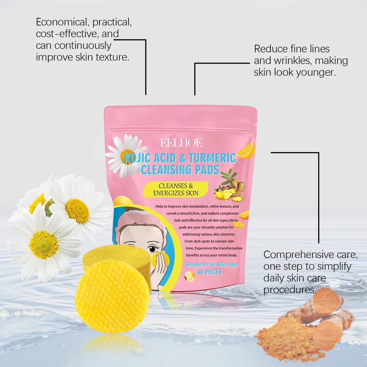 Turmeric Kojic Acid Cleansing Pads