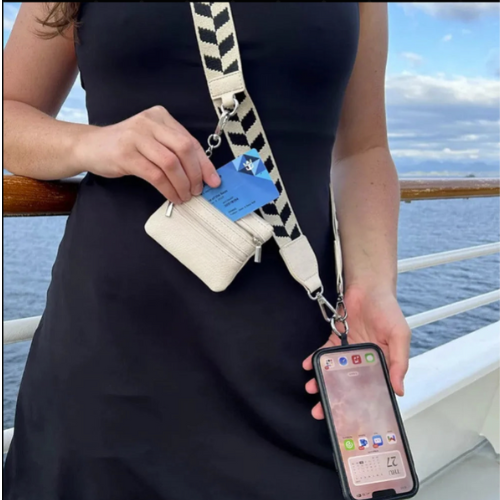 Clip And Go Phone Strap With Wallet Crossbody