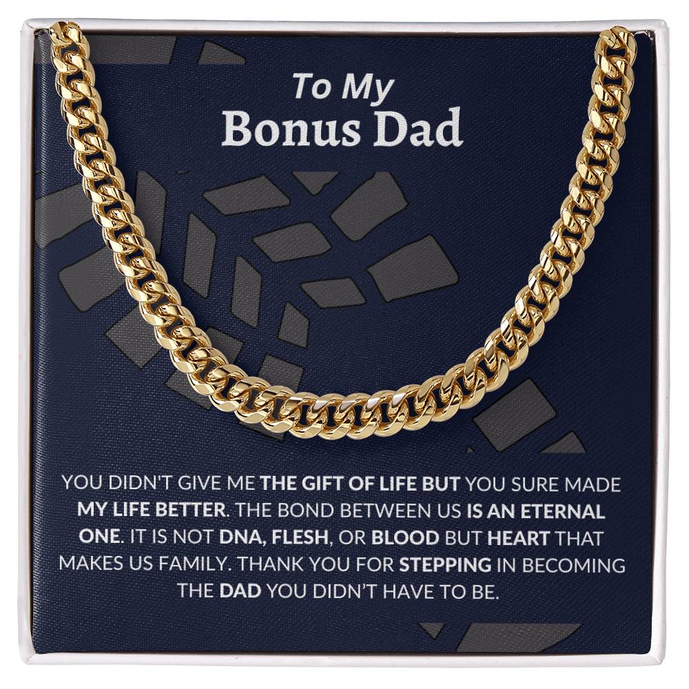 To My Bonus Dad | Cuban Link Chain