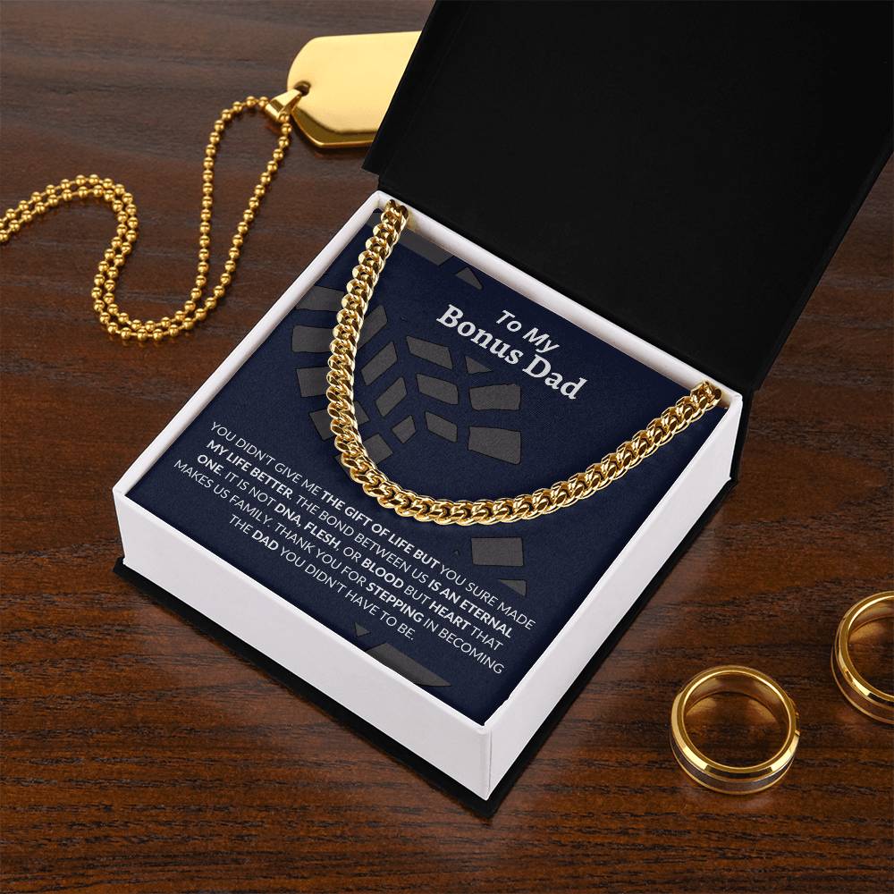 To My Bonus Dad | Cuban Link Chain