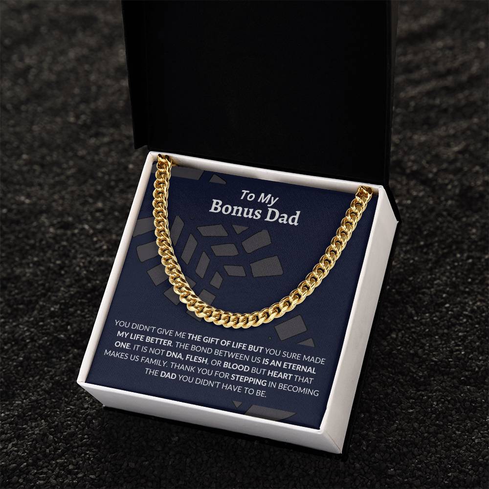 To My Bonus Dad | Cuban Link Chain