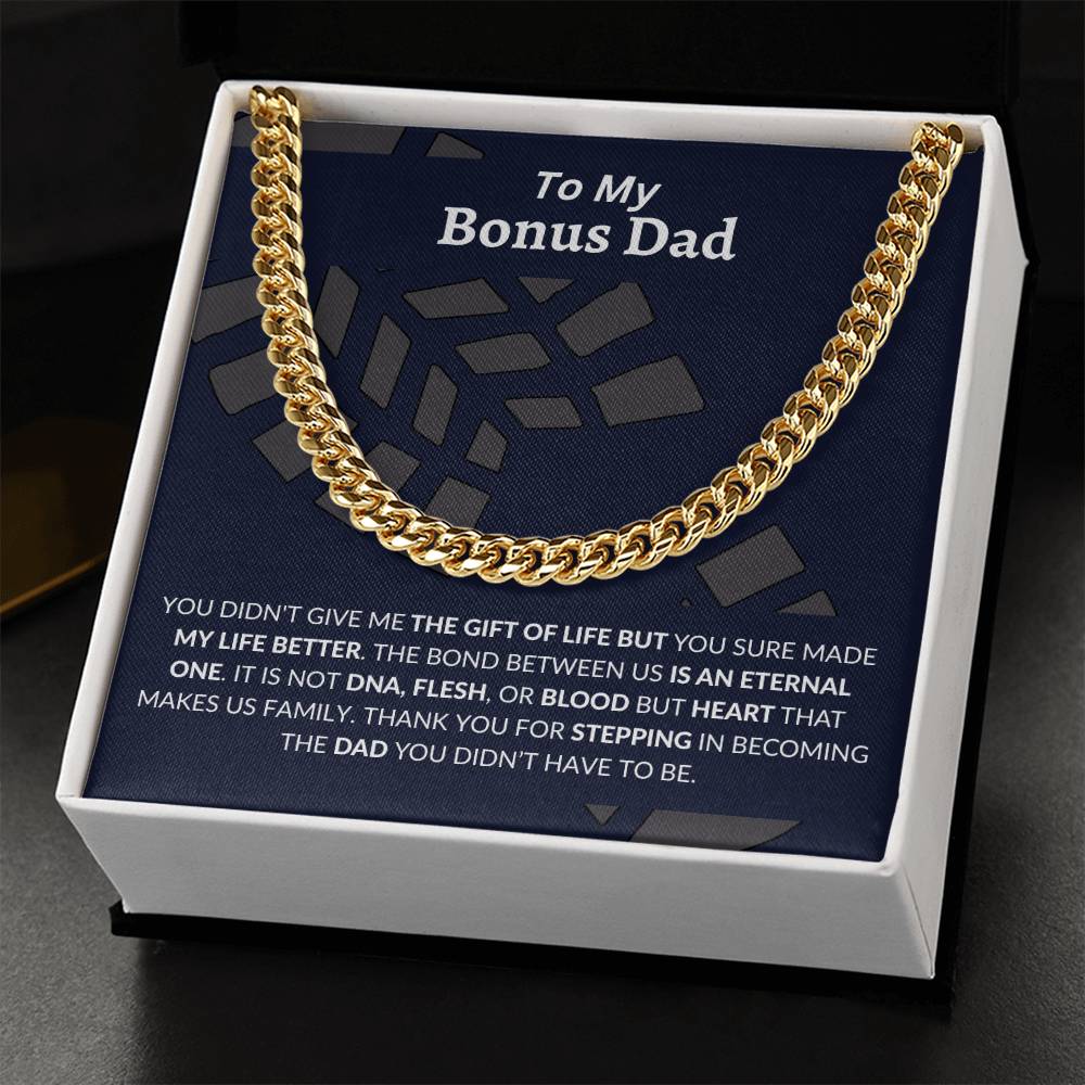 To My Bonus Dad | Cuban Link Chain