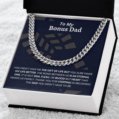 To My Bonus Dad | Cuban Link Chain