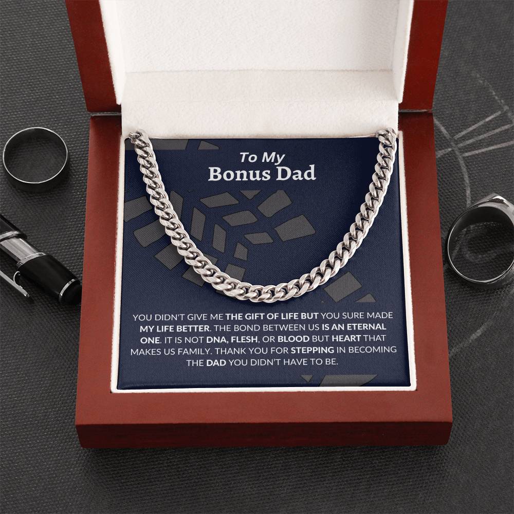 To My Bonus Dad | Cuban Link Chain