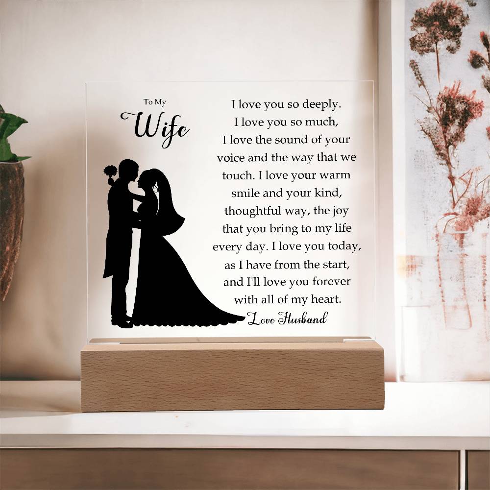 To My Wife | Square Acrylic Plaque