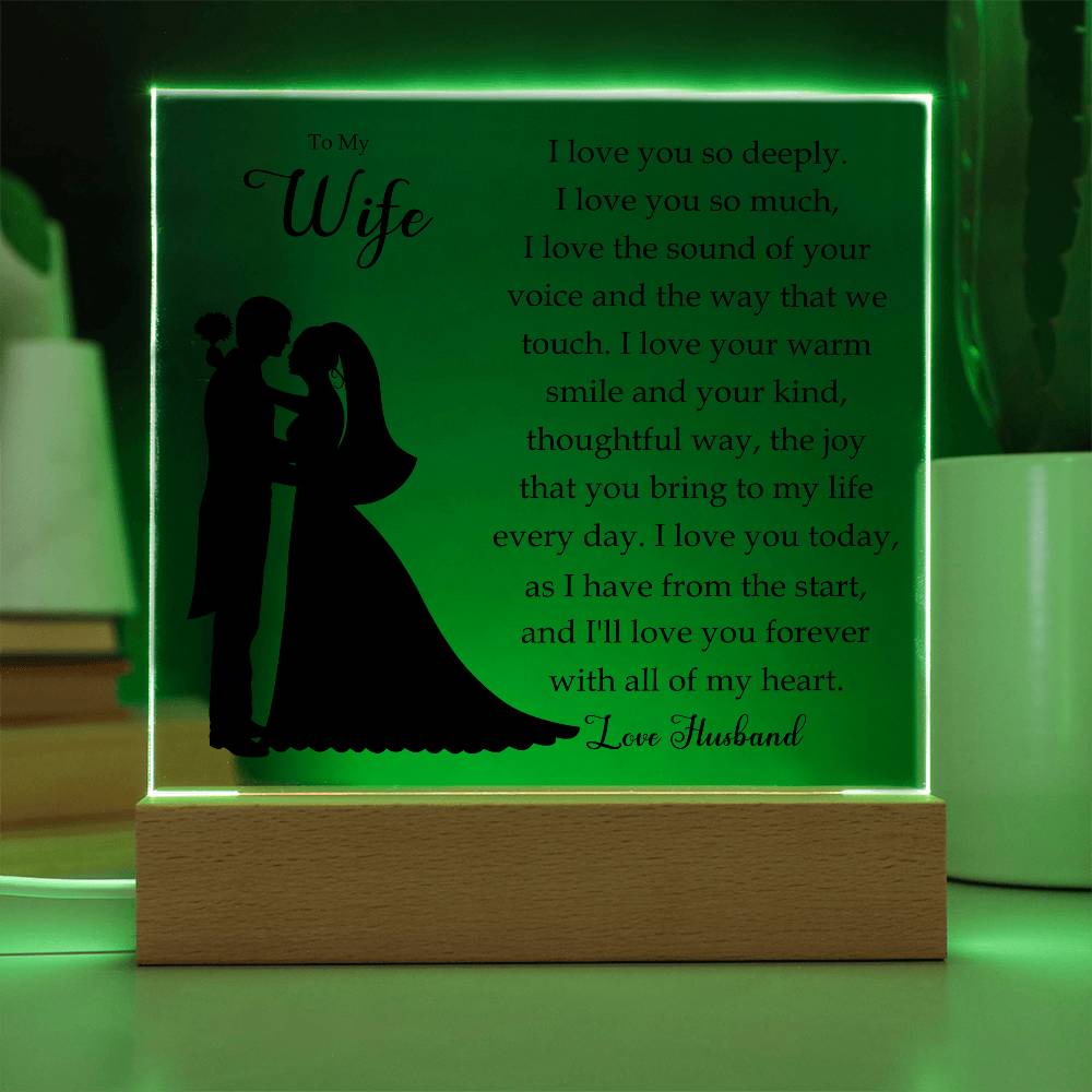 To My Wife | Square Acrylic Plaque